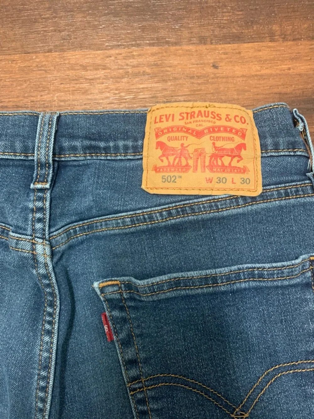 Men's Levi's 502 Taper Distressed Jeans 30x30 Cotton Blend